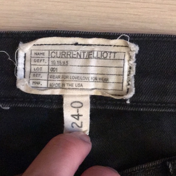 Current Elliot Ankle Black denim jeans - Picture 6 of 8